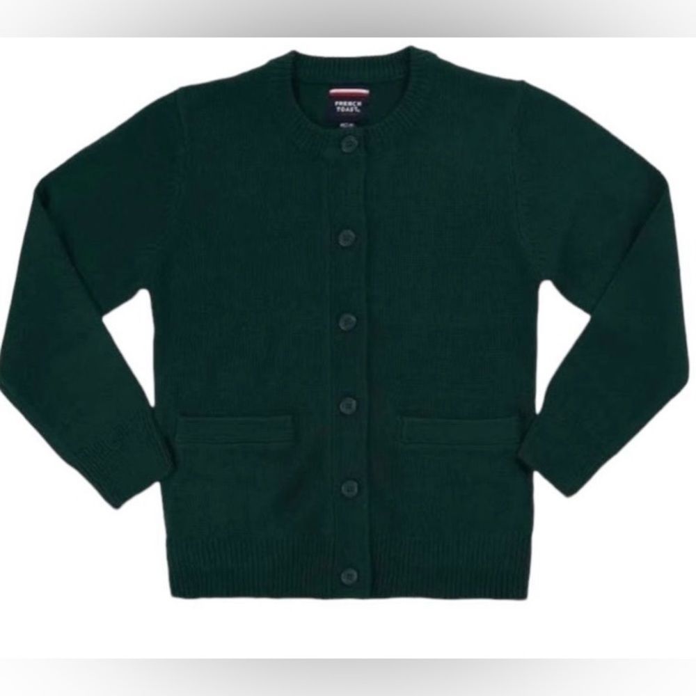French Toast Green Cardigan Sweater XS NWT